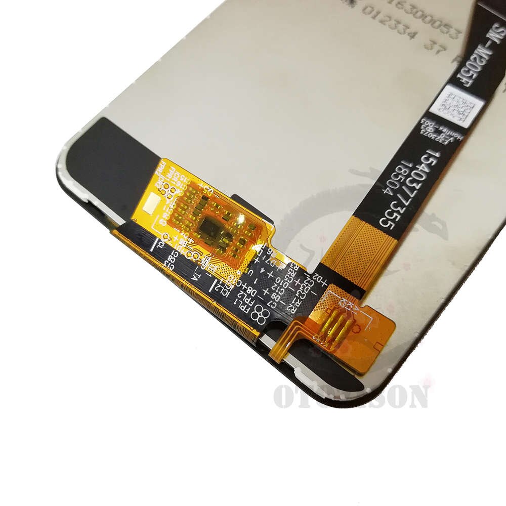 Super Amoled M205 Lcd Met Frame Voor Samsung Galaxy M20 Display SM-M205F/Ds M205G M205FN Screen Touch Sensor Digitizer montage