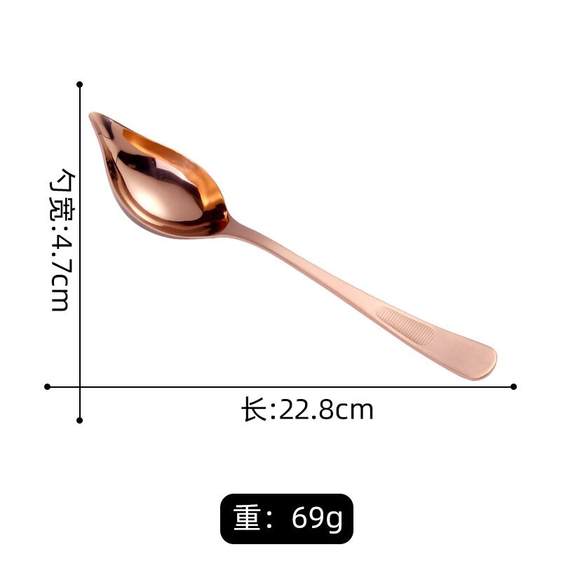 Cuchara giratoria para salsa y carne, herramienta de cocina de acero inoxidable, utensilios de cocina,: Rosegold-A 1pcs