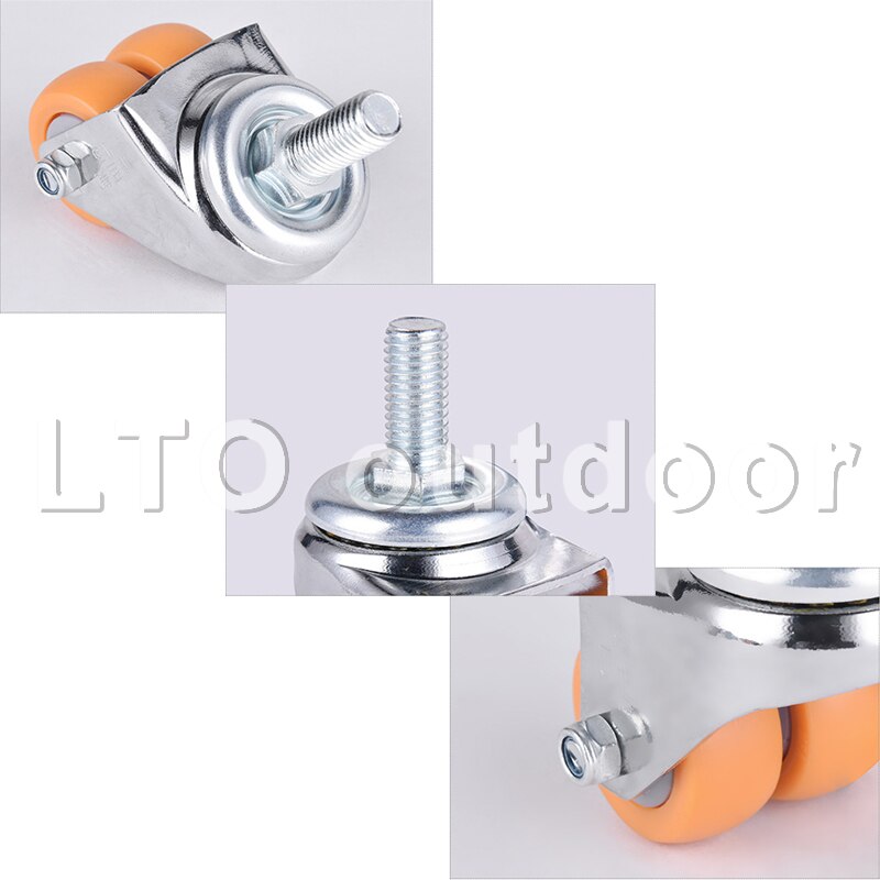 1.5/2Inch Zware Dubbele Rij Wiel Industriële Wiel Nylon Wiel Universele Caster Meubelen Caster Woonaccessoires