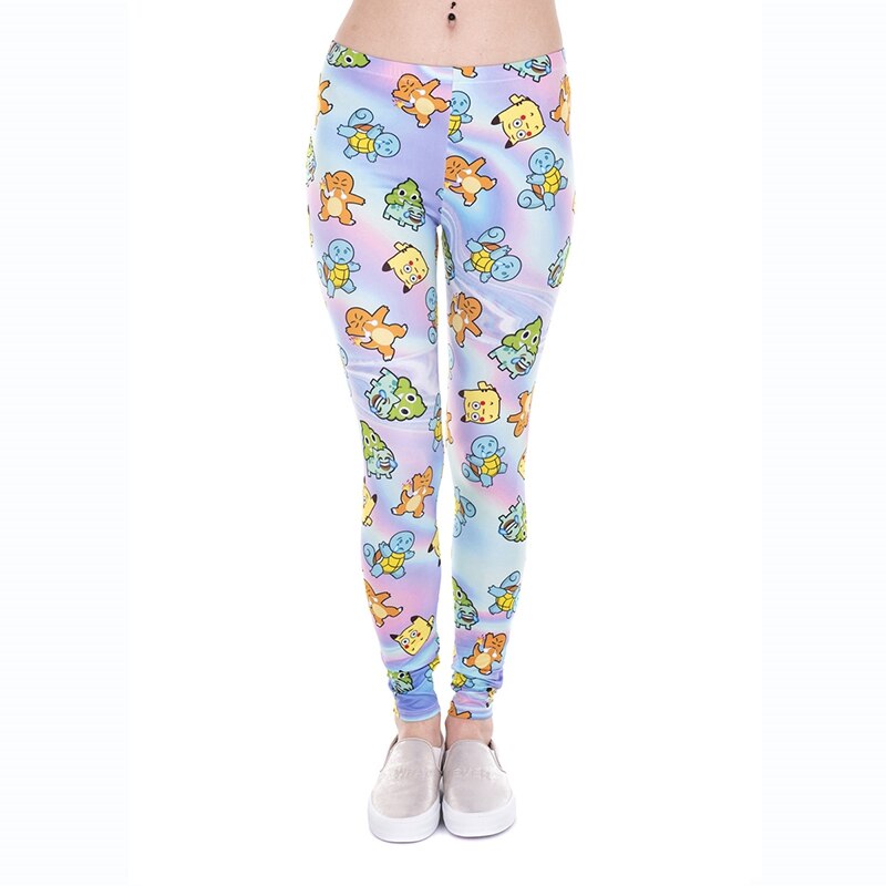 Trendy Digital Print Elastische Workout Leggings Push Up Vrouwen Casual Skinny Sporting Fitness Leggings Broek Broek: 43859