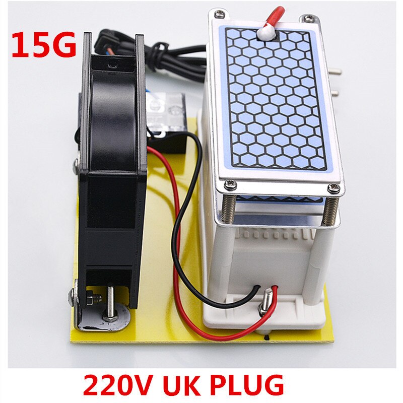 Ozone Generator 220V 15G/20G O3 Ozonator Machine Air Cleaner Deodorizer Sanitizer Air Purifier Integration Odor Eliminating: 220V UK 15G