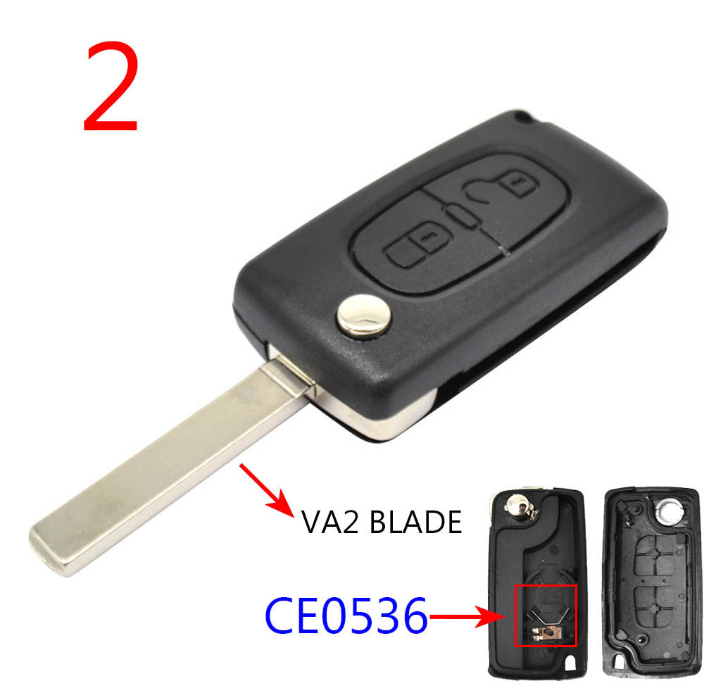 Do Peugeot 308 207 307 3008 5008 807 Do Citroen C2 C3 C4 C5 C6 C8 Kluczyk samochodowy zdalnie otwierany Obudowa kluczyka 2 przyciski CE0523 CE0536: WHITE