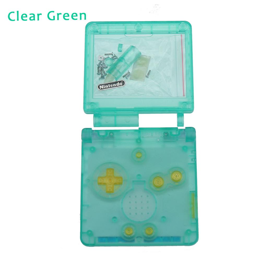 JCD 12Color Transparent Clear Color For GBA SP Replacement Housing Shell Cover Case For Nintendo GameBoy Advance SP: Clear Green