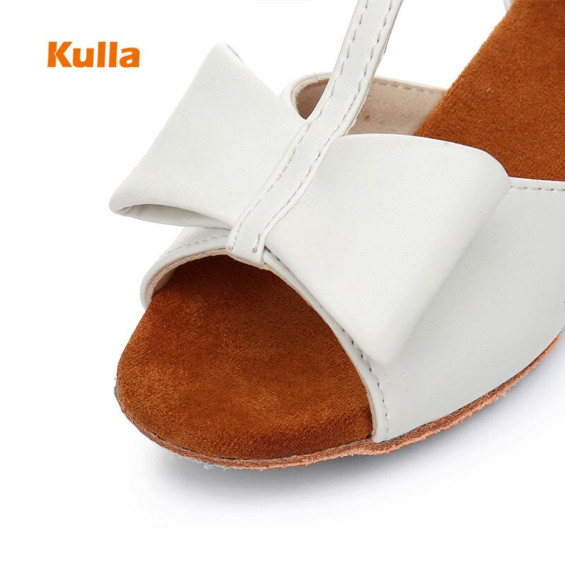 Chaussures de danse latine blanches pour filles, chaussures de Salsa pour enfants, , Performance, taille 26-40, salle de bal, Jazz, femmes