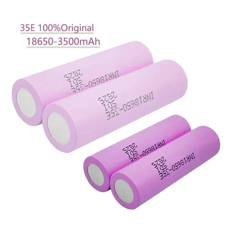 100% original 18650 3500mah 20th discharge inr18650 35e 3500mah 18650 3.7v li ion rechargeable battery