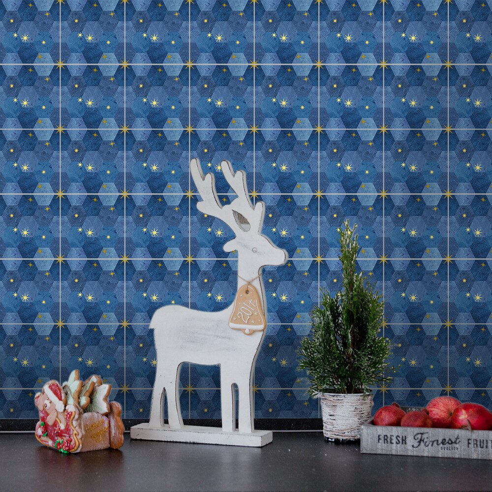 Diy Pvc Wandtegels Sticker Pvc Tegel Sticker Vergulden Ster Marmeren Muur Sticker Self-Ahesive Voor Badkamer Keuken Thuis decor 20X20