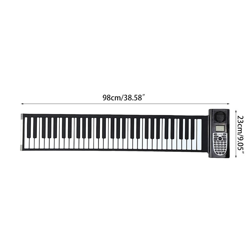 Roll Piano Portable Electronic Piano (61 Keys, Whi... Grandado