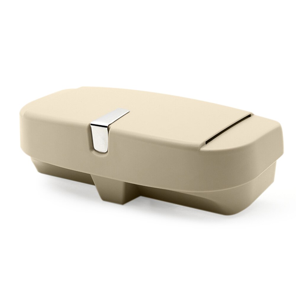 Bil solbriller veskeholder brilleboks hengende oppbevaringspose holder solskjerm solkrem deksel auto dekorasjon bil tilbehør: beige