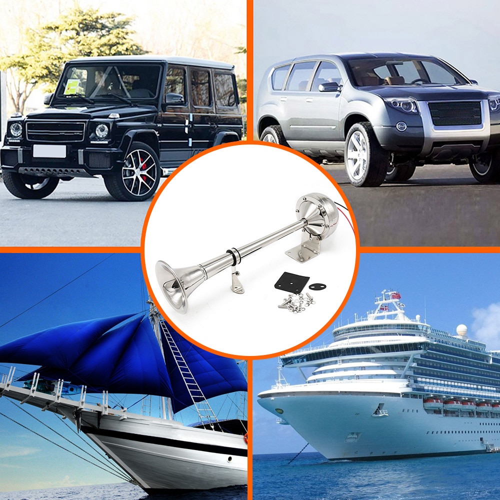 12v 125db enkelt trompethorn marine båd lufthorn elektrisk lufthorn bil horn højttaler højttaler til lastbil båd motorcykler