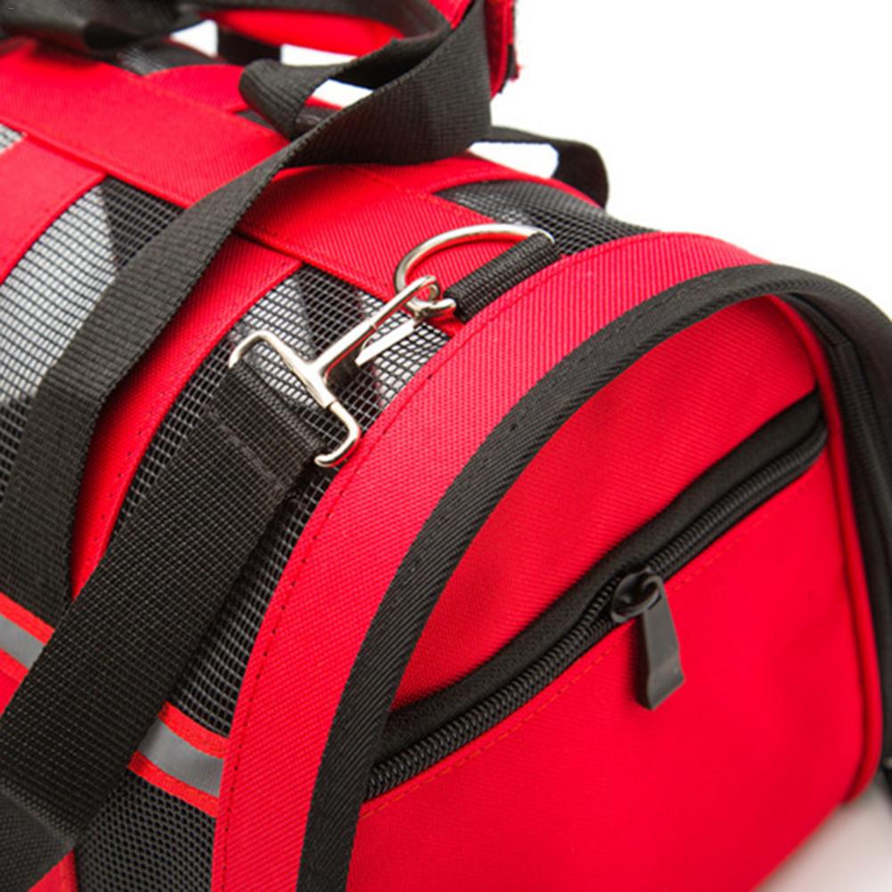 Dubbelzijdige, opvouwbare, ademende mesh katten- en hondentas, uitgaande, draagbare, transparante, ademende tas, reistas, draagtassen voor puppy's