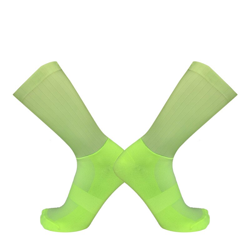 Neue Silikon Außen Fahrrad Socken Kompression Sport Socken Radfahren Socken Männer Frauen Straße Fahrrad Socken: Grün