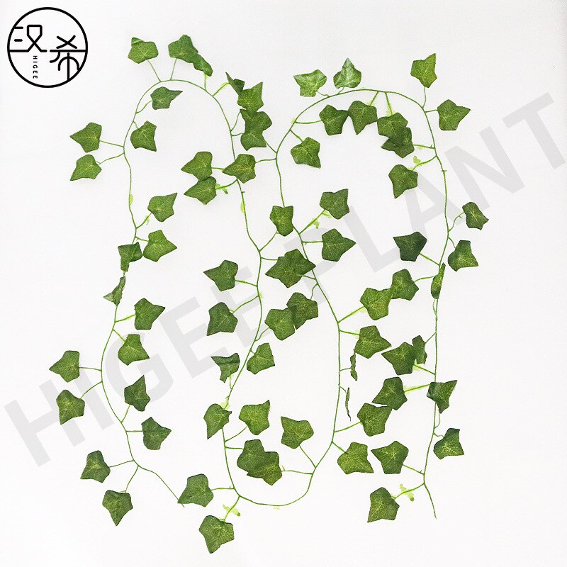 230cm grønne silke kunstig hængende efeu blad krans planter vin drue blade 1pc hjem badeværelse dekoration havefest indretning