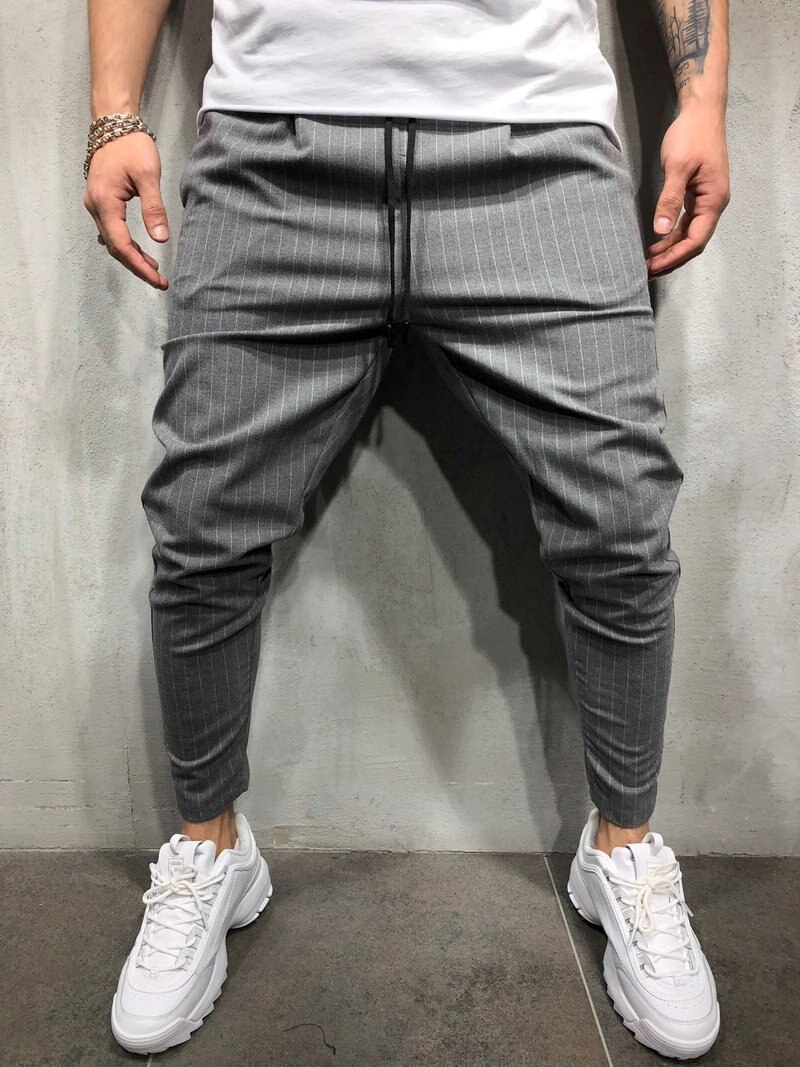 Summer Mens Hip Hop Suit Pants Men Joggers Casual Solid Cotton Pants Hip Hop Male Trousers NZ69