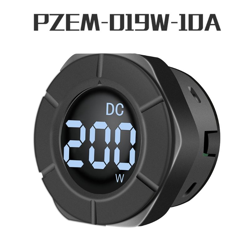 DC 0-300V Round LCD Power Meter Wattmeter 10A 100A 3000W 30kW Car Power Gauge