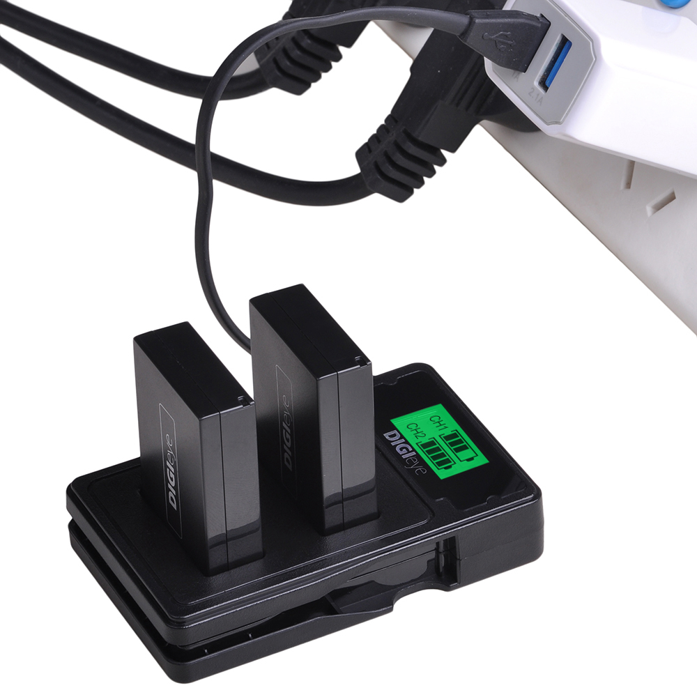 LP-E12 LPE12 Batterij + Lcd Dual Usb Charger Met Type C Voor Canon Rebel SL1, Powershot SX70HS, eos M, Eos M2, M10, M50, M100