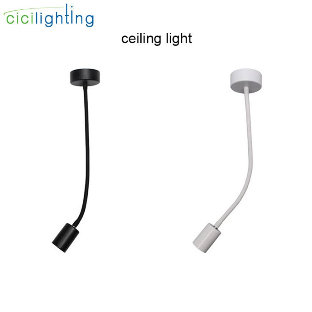 E27 Slang Plafond Verlichting Industriële Verstelbare Track Lichten Zwart Wit Zwanenhals Plafondlamp Led Spot Lamp