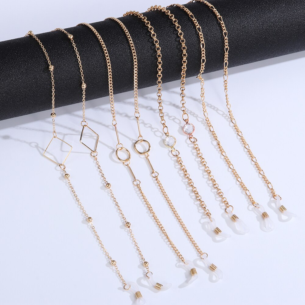 Mode Kralen Brillen Chain Dames Zonnebril Ketting Metalen Brillen Houder Lanyards Glazen Retainer Strap Accessoires