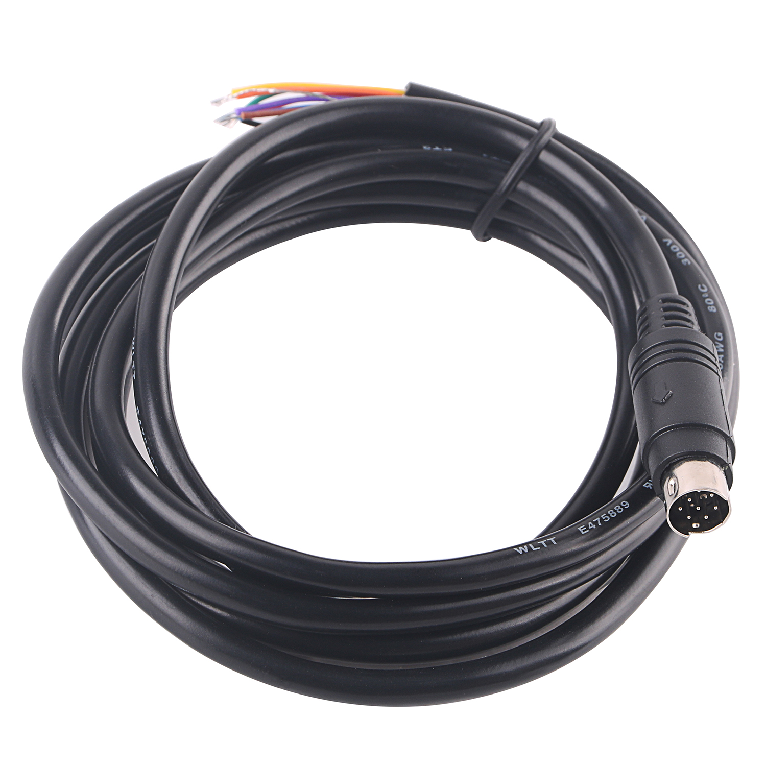 Mini DIN 8 pin Male MD8 to Wire End Connecter Adapter Cable