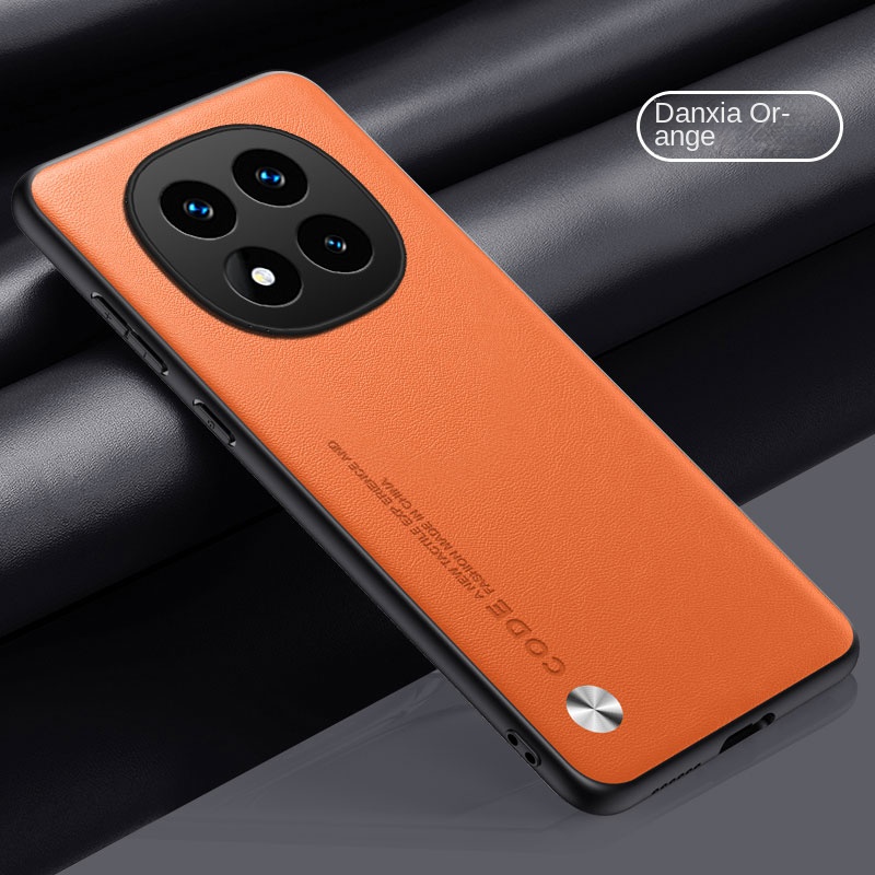 For Xiaomi Redmi Note 14 Pro Plus Case Soft Vegan Leather Grain Protective Back Cover Case For Redmi Note14 Pro Phone Shell: ABS / Pink Bronze