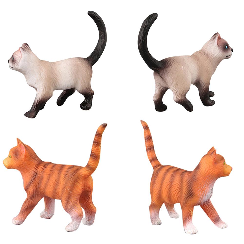 Simulation Mini Pet Model Cats Kitty Figure Model Statue Home Ornaments Kids Action Figure Decoration Toy