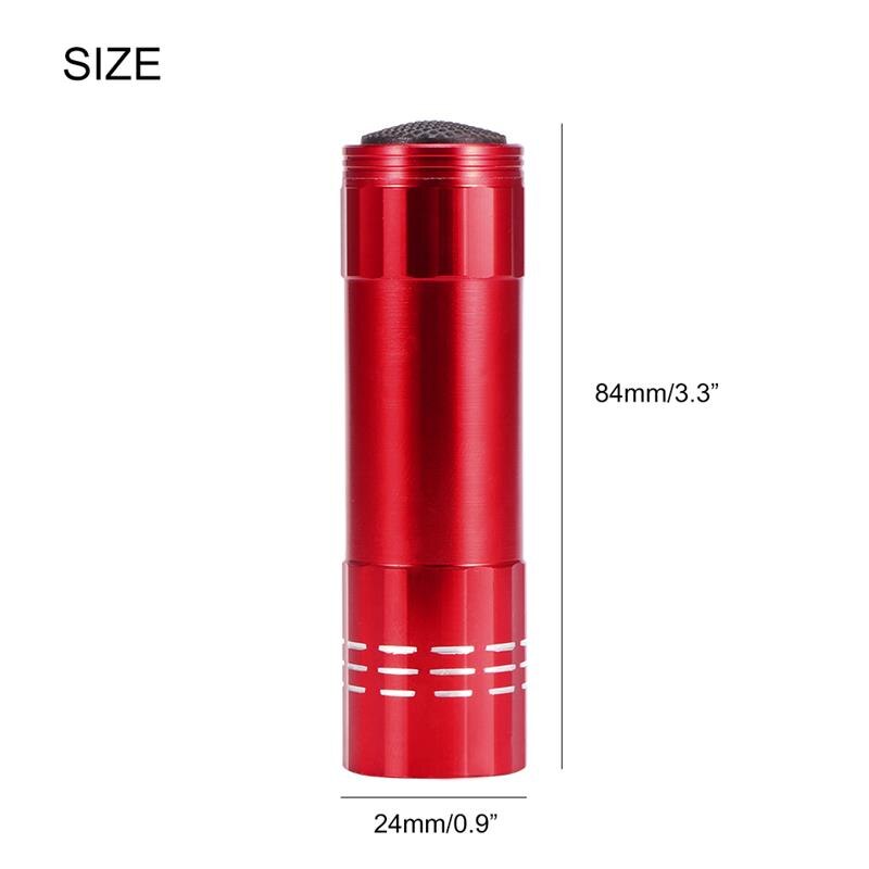 9LED Ultraviolet Lamp 365nm 395nm LED UV Flashlight Ultraviolet Flashlight Torch Light Ultra Violet Flash Light 395nm Blacklight