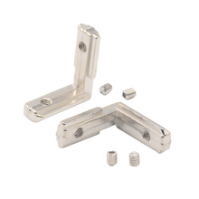 Hotsale T slot L type 90 Degree aluminum connector bracket fastener EU standard 20/30/40/45 series aluminum profile parts