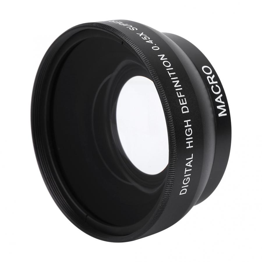 0.45X 49mm Magnification High Definition Wide Angle Lens With Macro for 49mm Mount Camera Lens Accessory