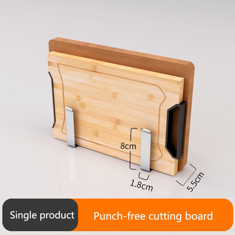 304 stainless steel kitchen rack, pot rack, wall-mounted punch-free cutting board, tool rack kitchen appliances: Chopping rack