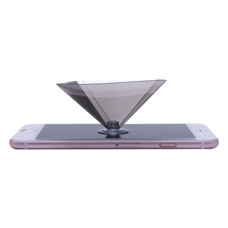 3d holografische projector piramide display met zuignap voor 3.5-6 inch smartphone