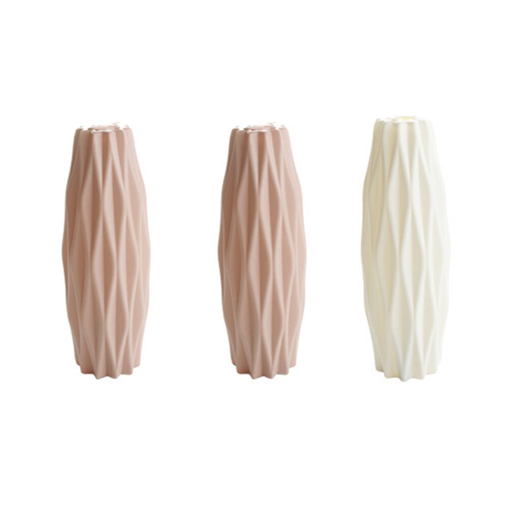 3 Pcs Home Decor Vaas Thuis Bloemstuk Container Desktop Ornament Mode Bloem Vaas Voor Home Office: 2 Colors