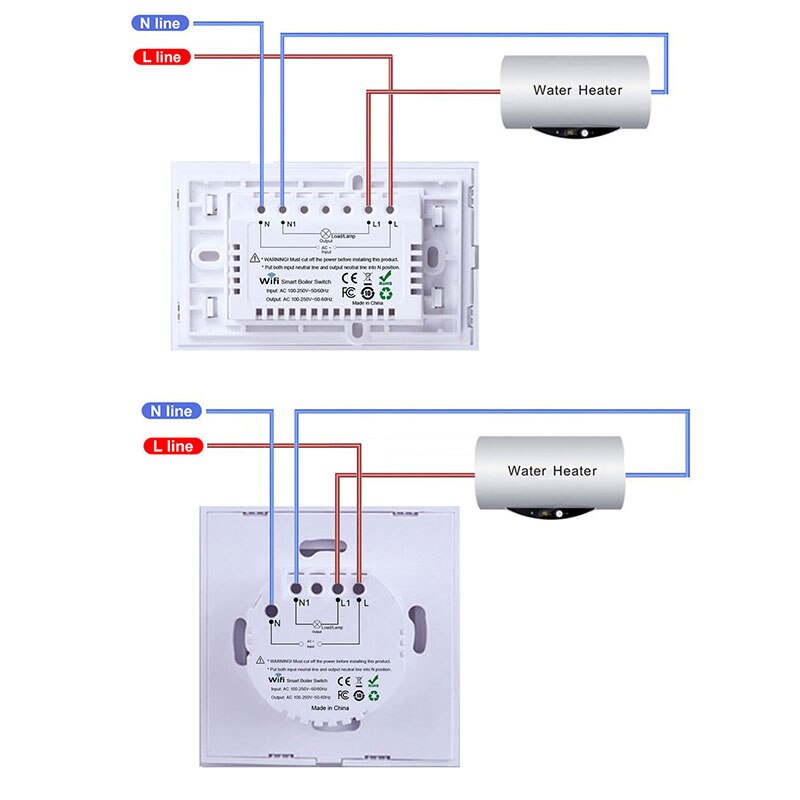Tuya EU/US Wifi Boiler Smart Switch 20A 4400w with Timer Function Smart Life Water Heater Switch Work For Alexa Google Home