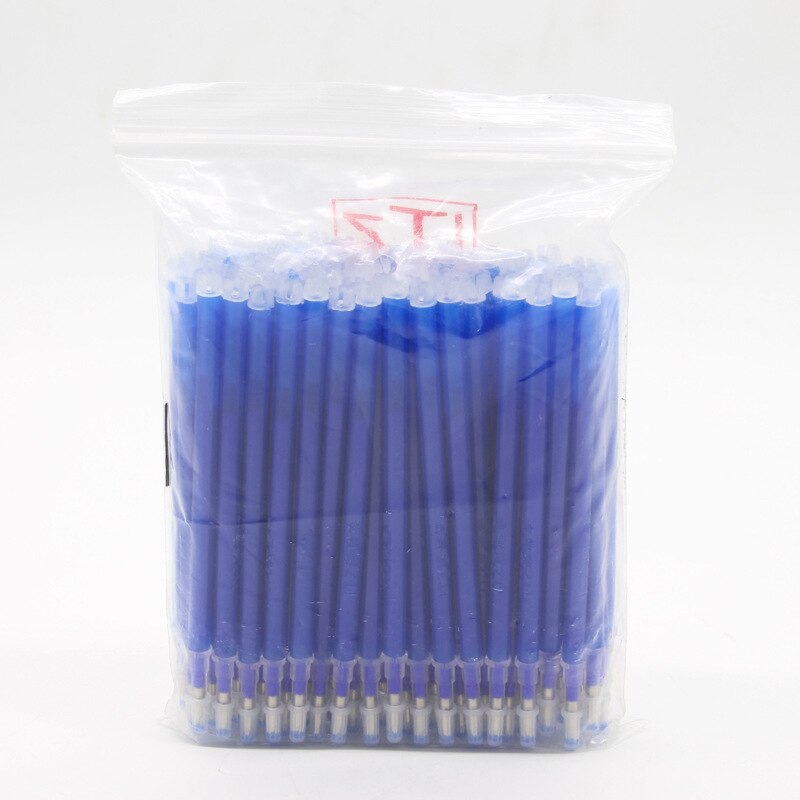 100 stk./pakning varmeindpakning fade-out stofmarkører kuglepen refills høj temperatur forsvindende markører læder beklædningsgenstand bindestreg klipning