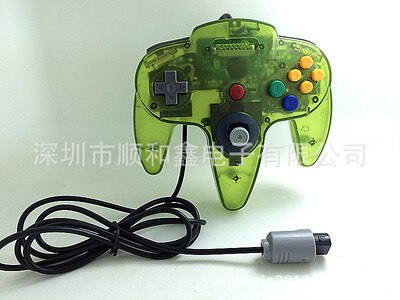 14 Colors For N64 Controller Joystick N64 Gaming Handrip Control: Clear green