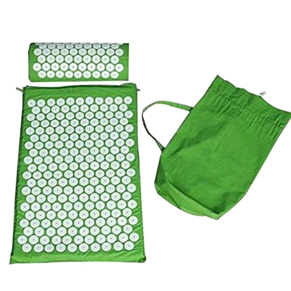 Akupressur Massage Kissen Matte mit Kissen für Stress Schmerzen Tension Relief Entspannen B2Cshop: grass green