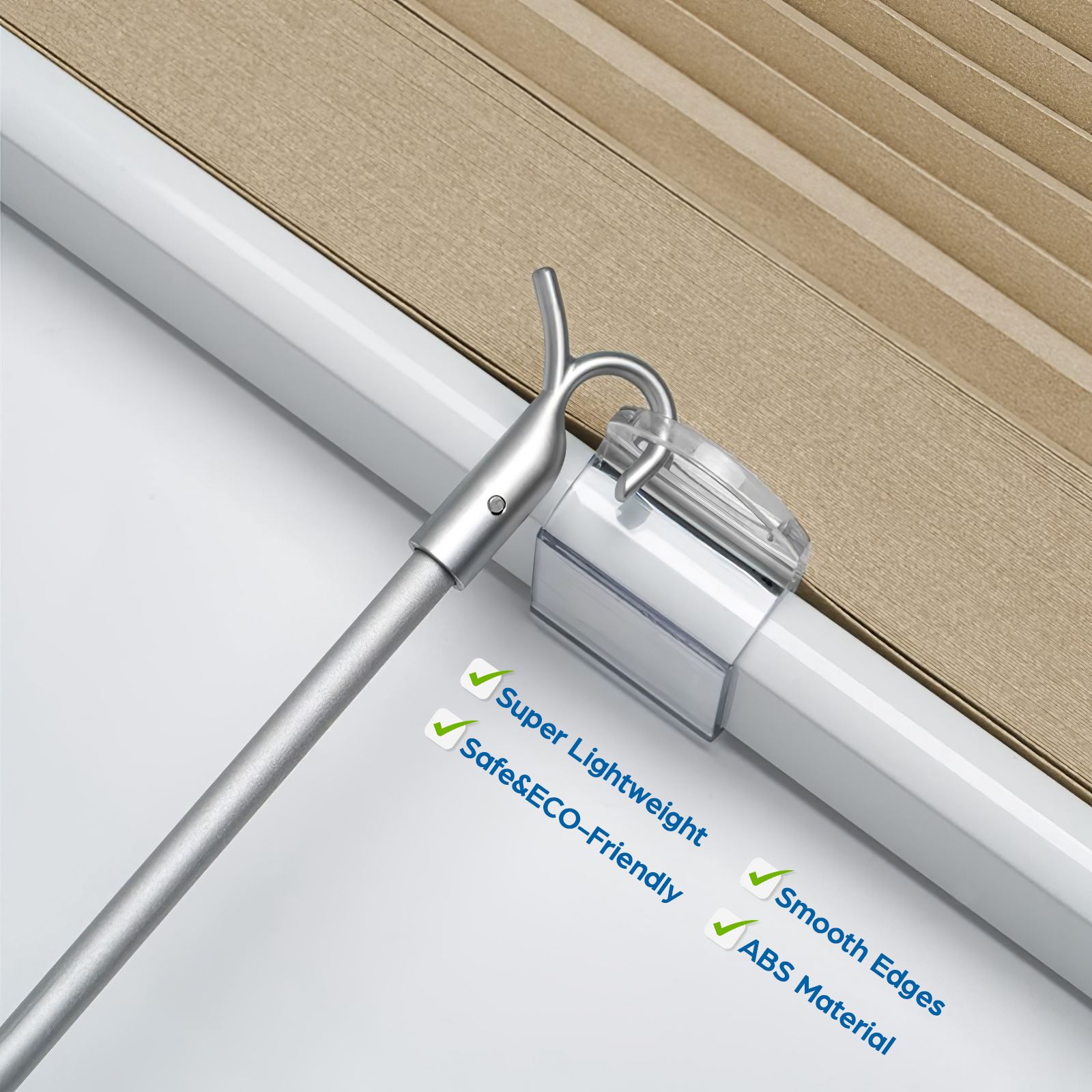 Bacchetta cieca Tende Finestra Asta di ricambio Gancio Inclinazione verticale Apriscatole Asta telescopica Armadio Aste metalliche Finestre veneziane NOVITÀ