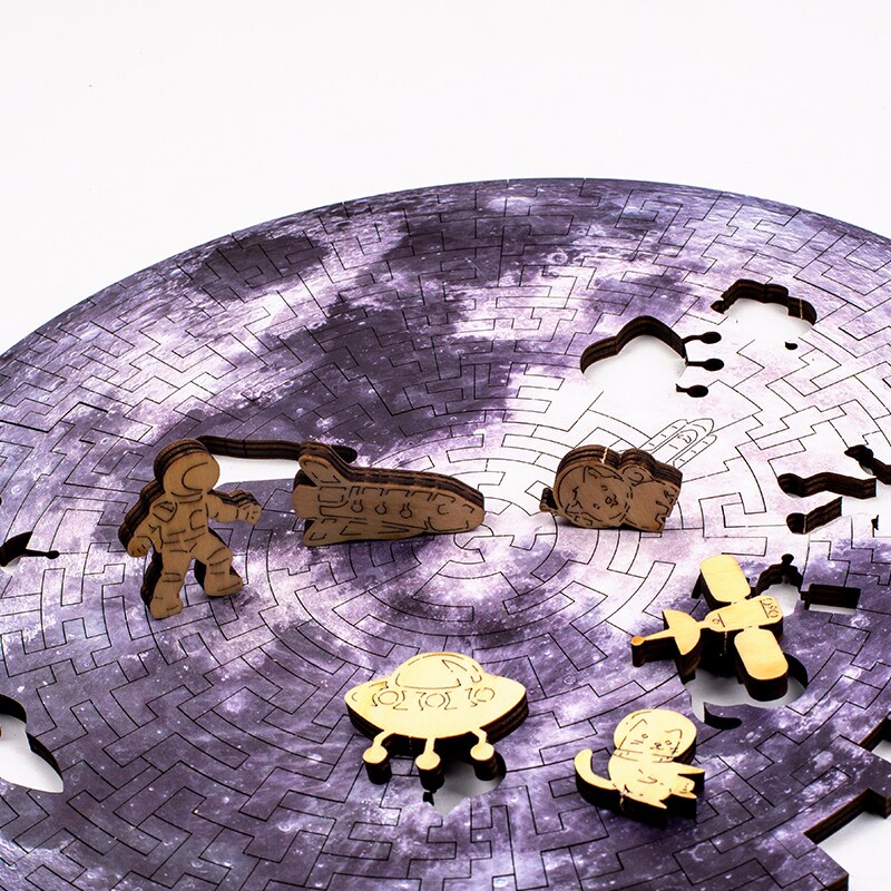 Unieke Maan Houten Puzzels Mysterieuze Puzzel Cadeau Voor Volwassenen Kids Educatieve Puzzel Fabulous Interactieve Spelletjes Speelgoed