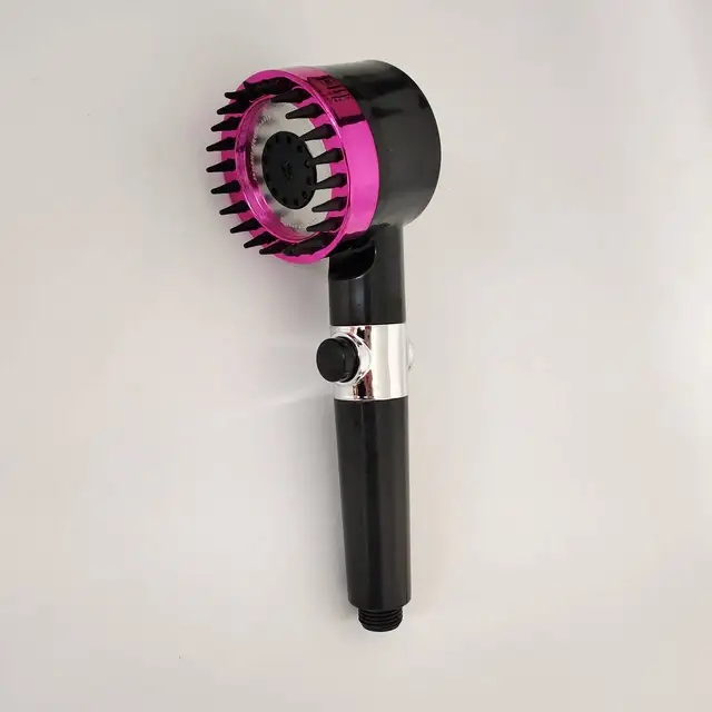 Hogedruk Vierkante Douchekop 3-Mode Verstelbare Spray Met Massage Borstel Filter Regendouche Kraan Badkamer Accessoires: YELLOW