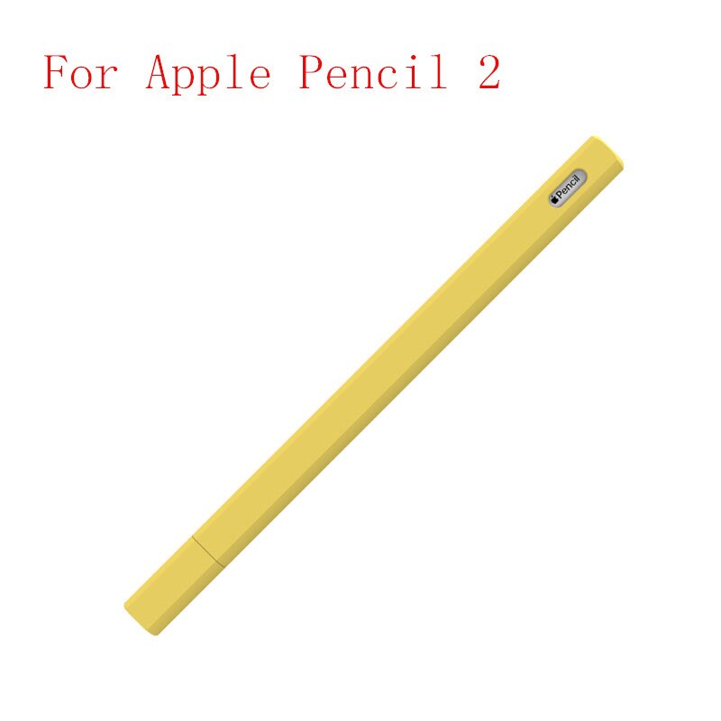 Cute Candy Color Silicone Pencil Case Cap For Apple Pencil 2/1 For iPad Tablet Touch Pen Stylus Cartoon triangl Protective Cover: WS208-2-8