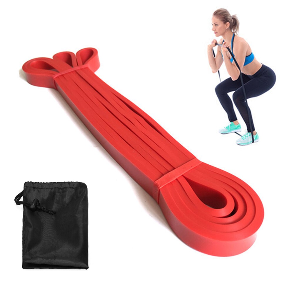 TOMSHOO Resistance Bands Elasticas para ejercicio pull up assist Bands Elastic for Fitness Workout Sport Exercise Equipment: Red with Carry Bag