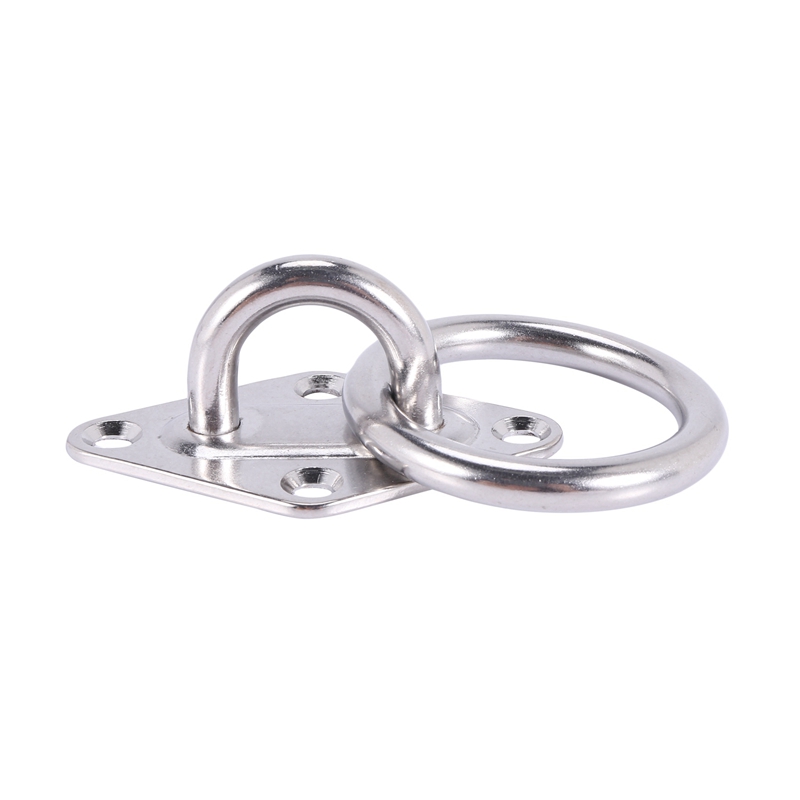 10 pcs 80mm x 50mm mounting hooks for wall or ceiling with round ring stainless steel bracket/fixing