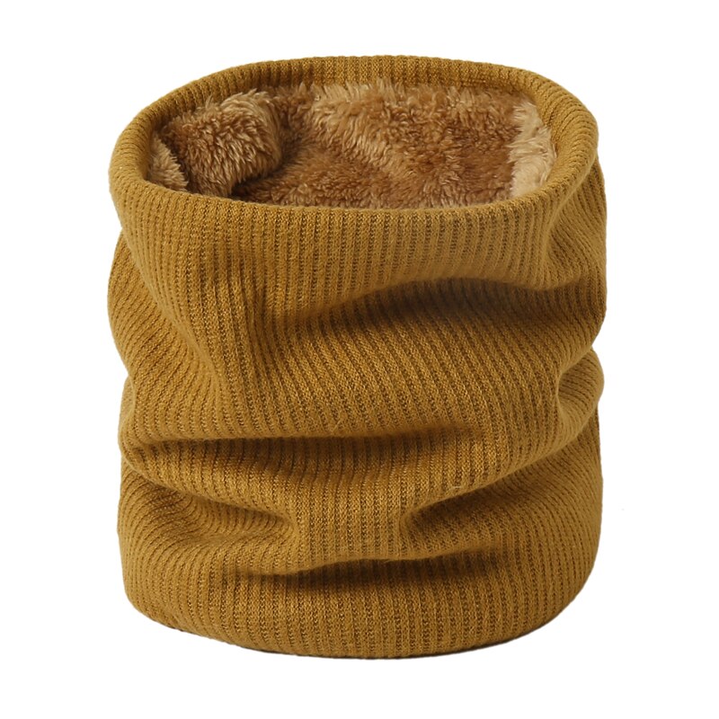 hiver femmes écharpe tricot foulard dame foulards anneau femme foulard cachemire imitation peluche hommes masque col écharpes: Khaki