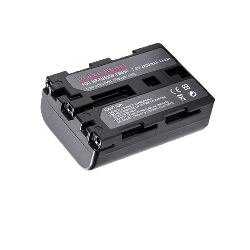 Paquete de batería NP-FM50 NP FM50 FM55H + cargador USB Dual para Sony NP-FM51 NP-FM30 NP-FM55H serie A100 DCR-PC101: 1battery