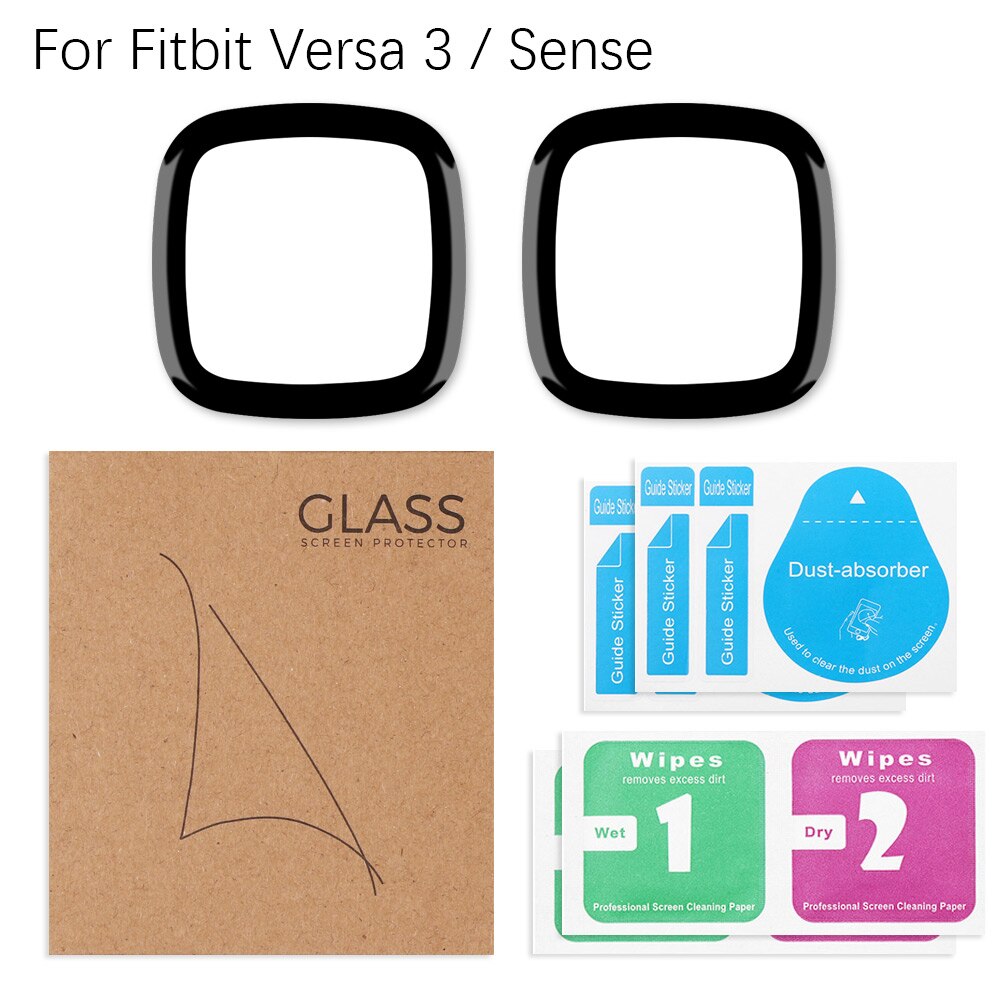 3D Full Coverage Clear Hd Beschermende Film Smartwatch Guard Voor Fitbit Versa 2 3 Gevoel Smartwatch Screen Protector Accessoires