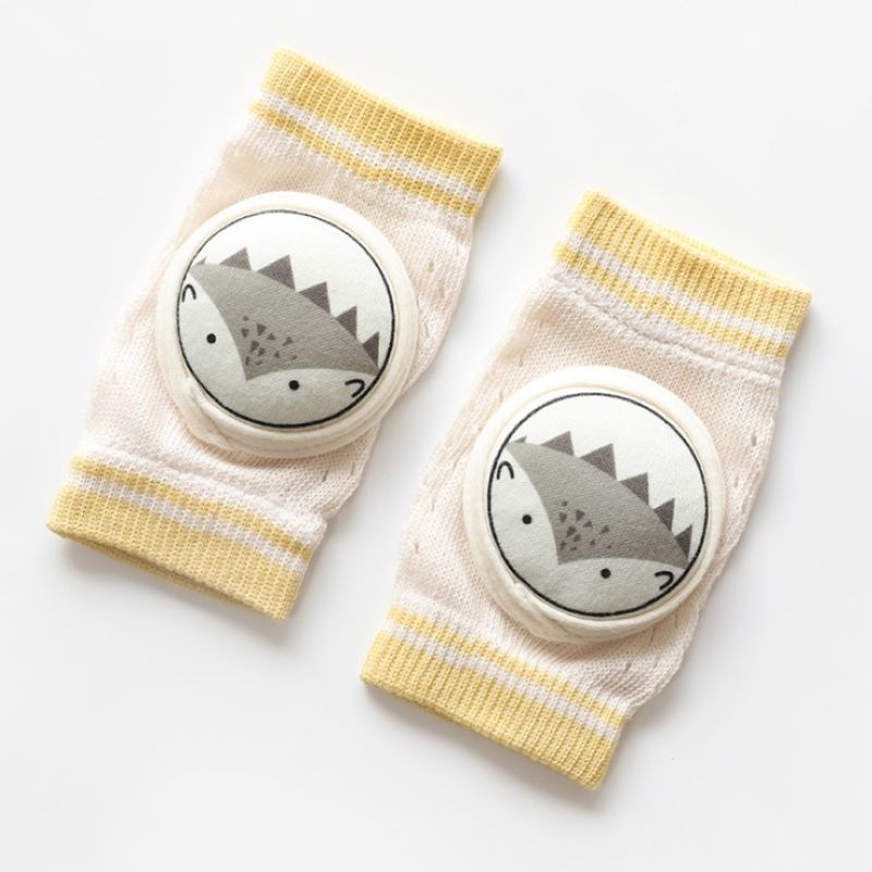 1 par sommar bebis knäskål barn knäskydd bebis flickor pojkar säkerhet krypande armbågskudde spädbarn småbarn bebis ben knästöd: Gul