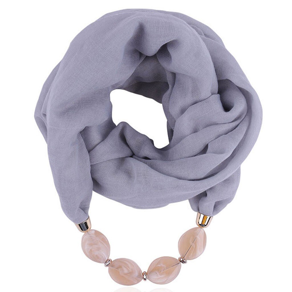 Vrouwen Katoen Linnen Ketting Hanger Sjaal Etnische Stijl Zachte Ketting Sjaals Katoen Linnen Shawl Sjaal Accessoires: G