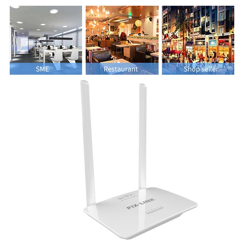 Dual Antenna 4 Port Wireless Wifi Router High Power Home Telecommunications Broadband Router Portable Routing
