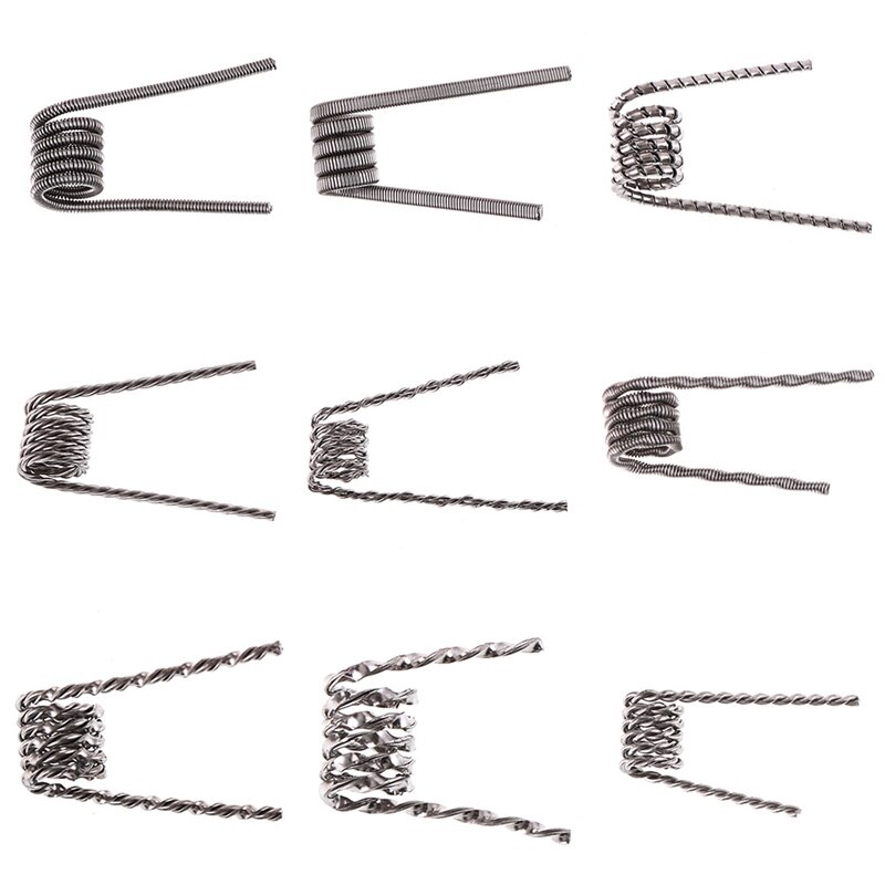 10pcs NI80 Nichrome Super Alien Prebuilt Coils Premade Coil For Electronic Cigarette RDA RTA RBA Atomizer Heating Wire