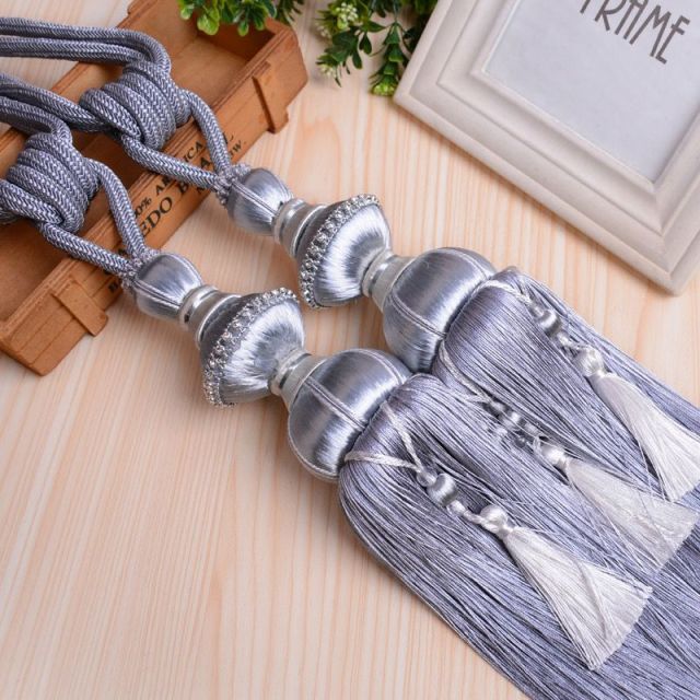 Ceinture de Suspension à Pompons pour Rideaux, en Cordes, Embrasses Décoratives en Bandages à Boucle, Accessoire de Décoration de Salon, Chambre ou Salle à Manger: 13 / 1 pcs