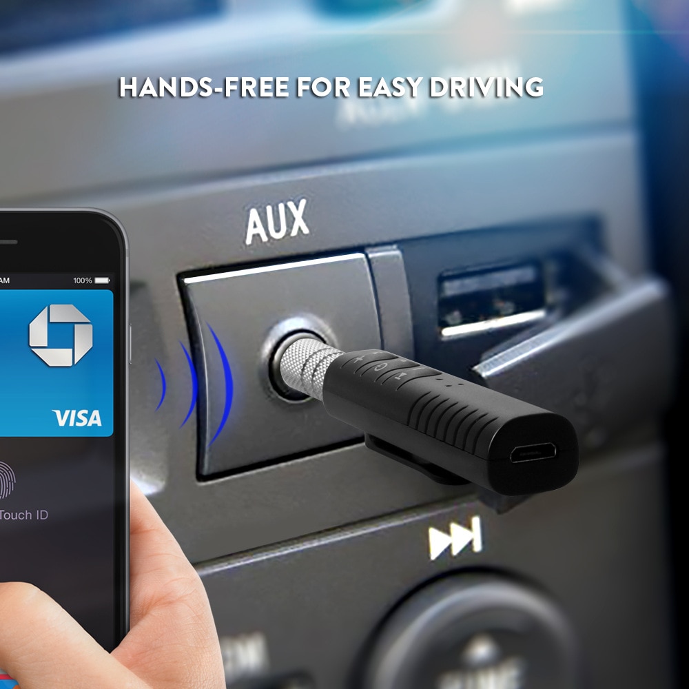 Handsfree Bluetooth Car Kit Auto 3.5Mm Jack Bluetooth Draadloze Muziek MP3 Audio Adapter Ontvanger Voor Hoofdtelefoon