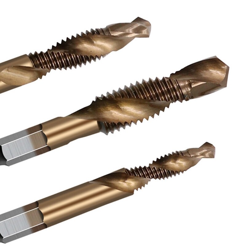 2022 Drill Cobalt Plated Hex Shank HSS Screw Thread Metric Tap Drill Bits Hand Tool